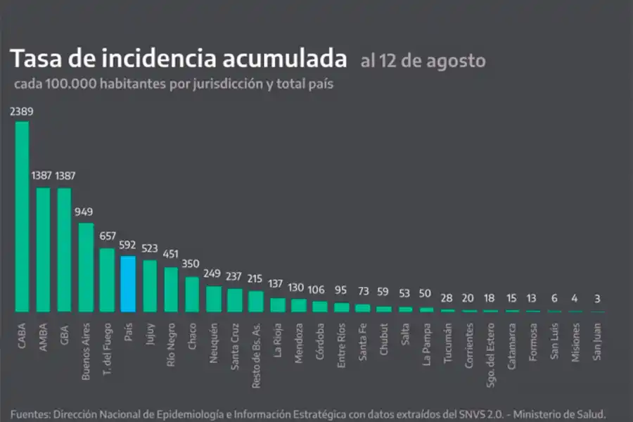 Uno por uno, los ocho gráficos que mostró Alberto Fernández sobre el coronavirus en el país