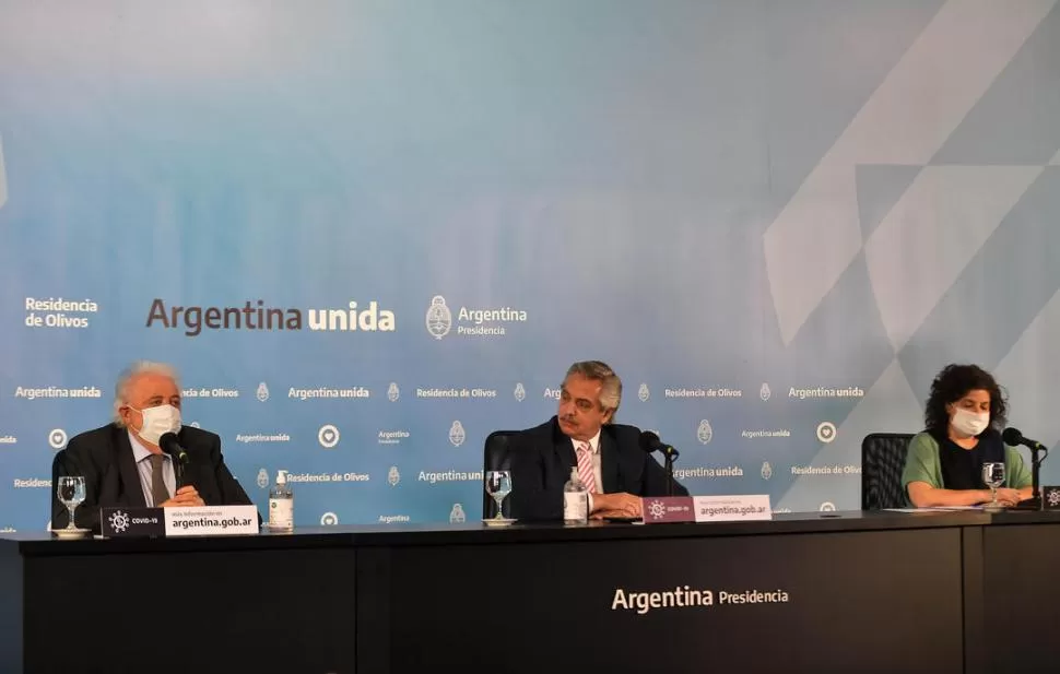 MADE IN ARGENTINA. García González y Alberto Fernández anuncian la fabricación en el país de la vacuna. 