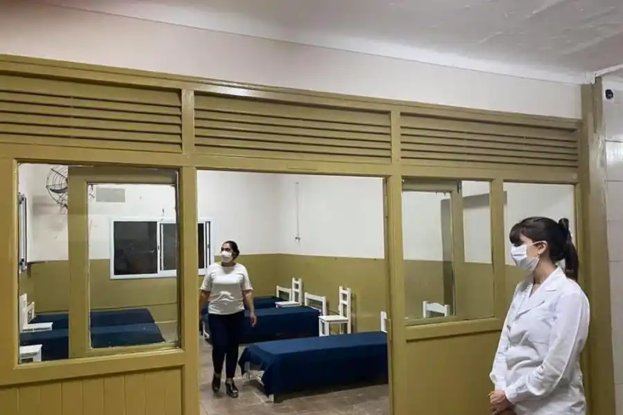 ACONDICIONADO. Alistaron un centro de aislamiento con 35 camas.