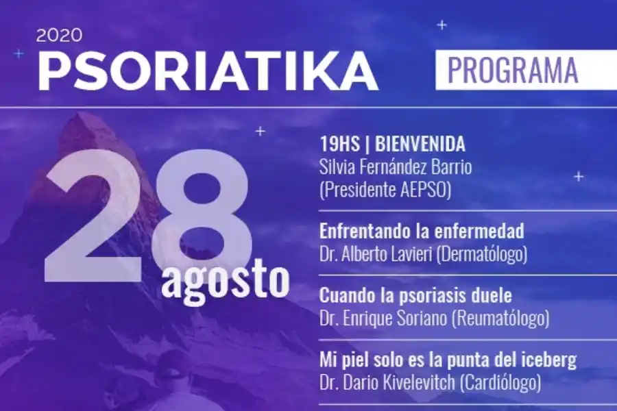 Realizarán un congreso virtual sobre psoriasis destinado a quienes padecen esa enfermedad