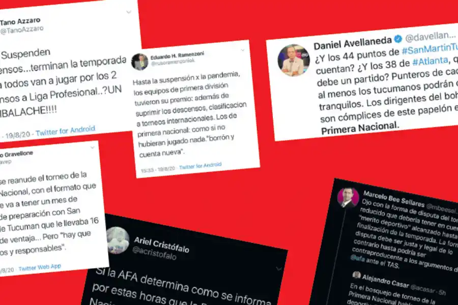 CONTUNDENTES. Periodistas de diferentes medios salieron al cruce del bosquejo que manejan en AFA. 