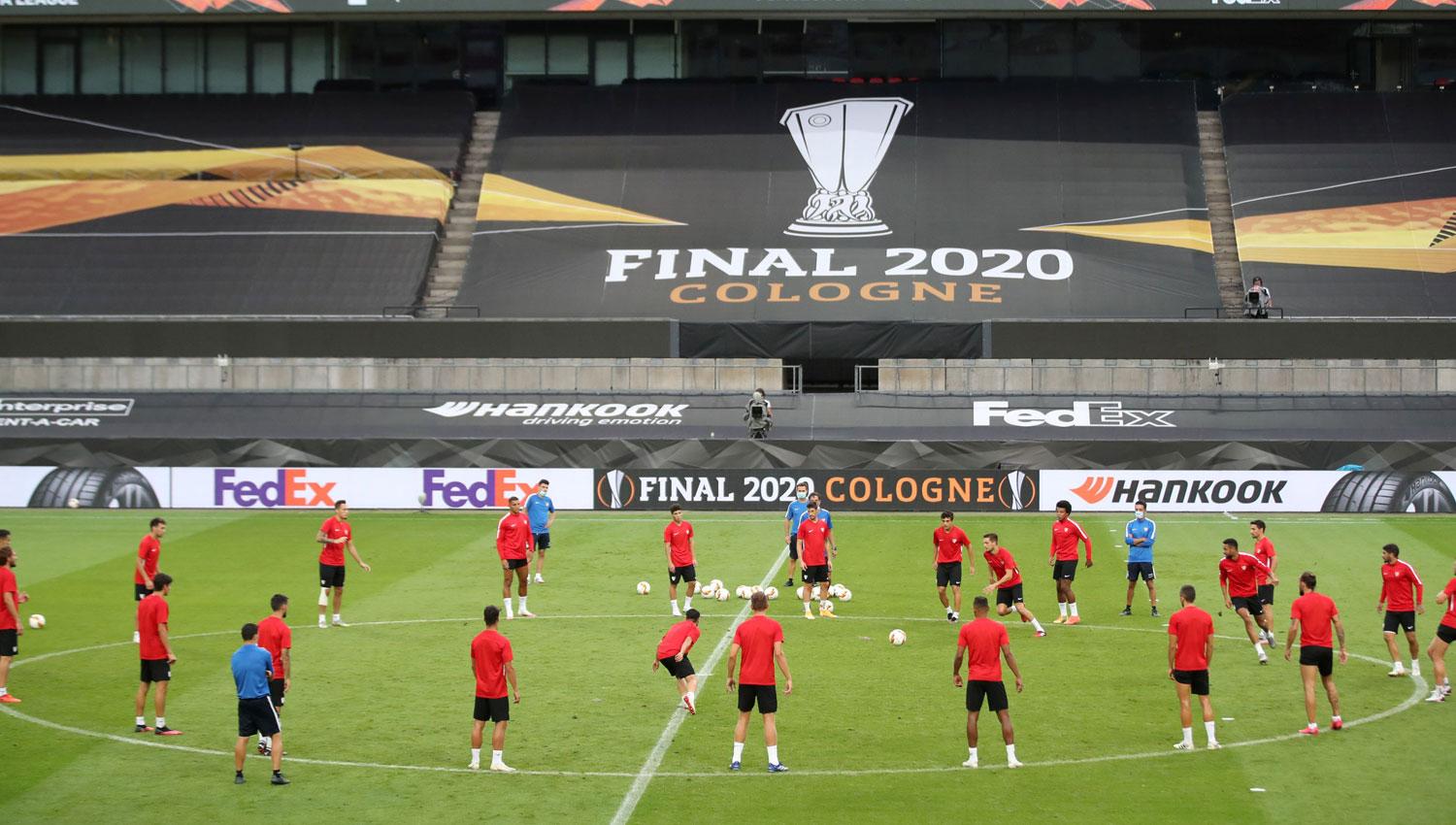LISTO. Sevilla reconoció el estadio de Colonia, en donde definirá la final de la Liga de Europa.