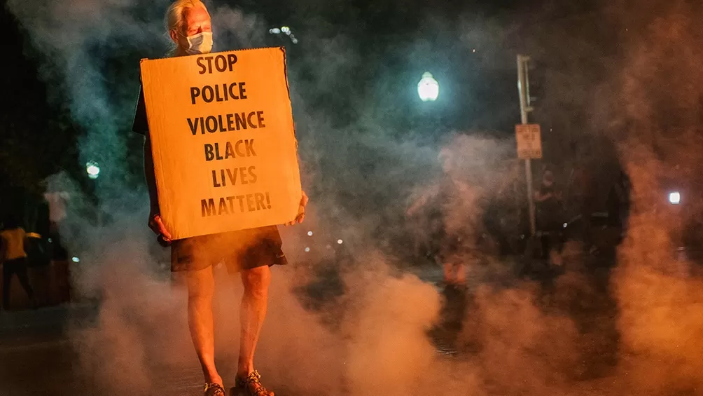 PROTESTAS. Manifestaciones en Estados Unidos contra la violencia policial y el racismo. Foto Télam