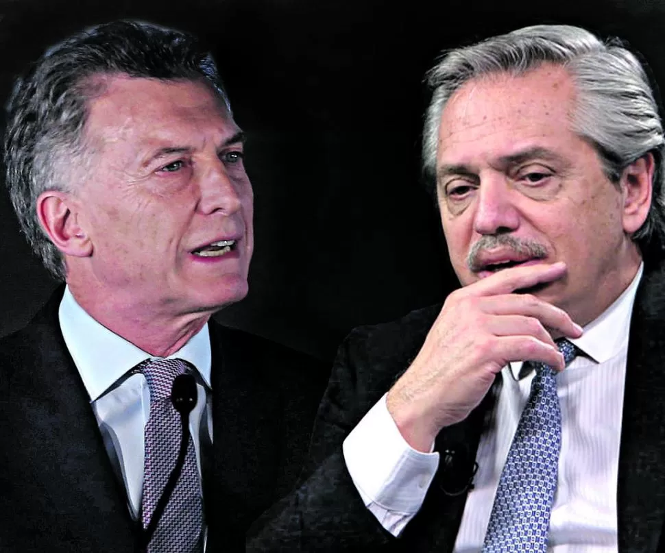CRUZADOS. Macri y Alberto reeditaron sus disputas con una discrepancia sobre la charla privada que tuvieron al principio de la cuarentena.  
