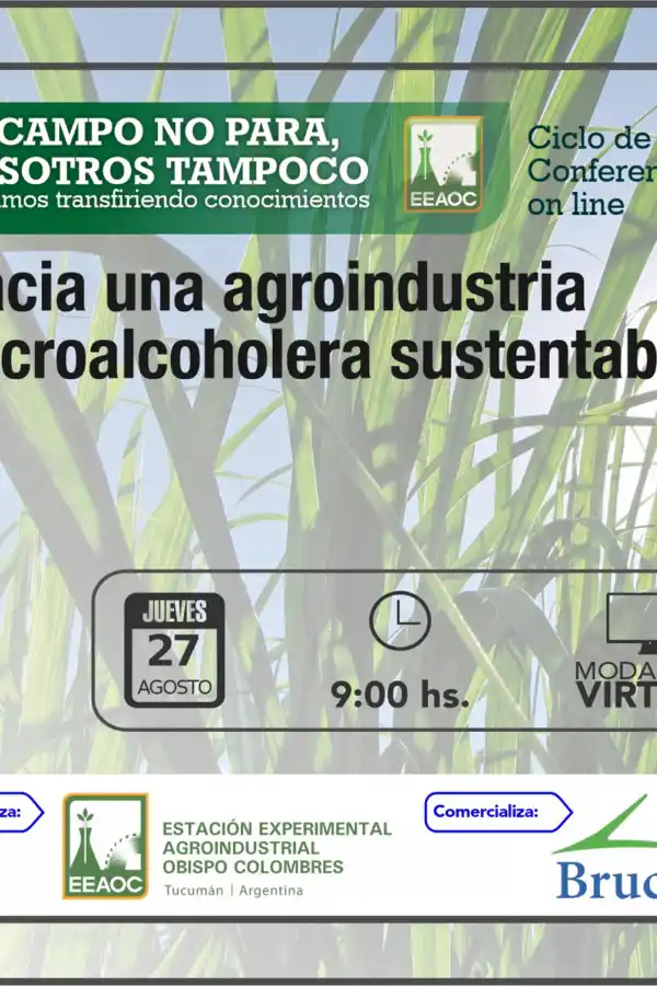 La agroindustria sucroalcoholera sustentable será el eje de una capacitación de la Eeaoc