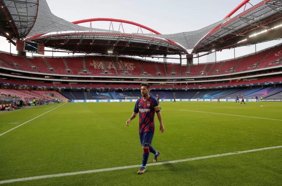 SE MARCHA. Messi jugó su último partido con la camiseta de Barcelona ante Bayern Munich. reuters 