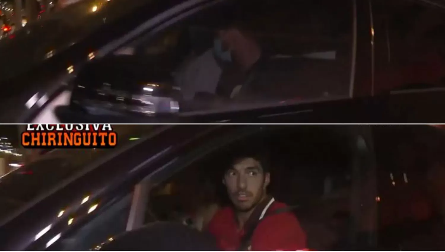 JUNTOS. Messi y Suárez fueron captados por las cámaras de un programa de TV.