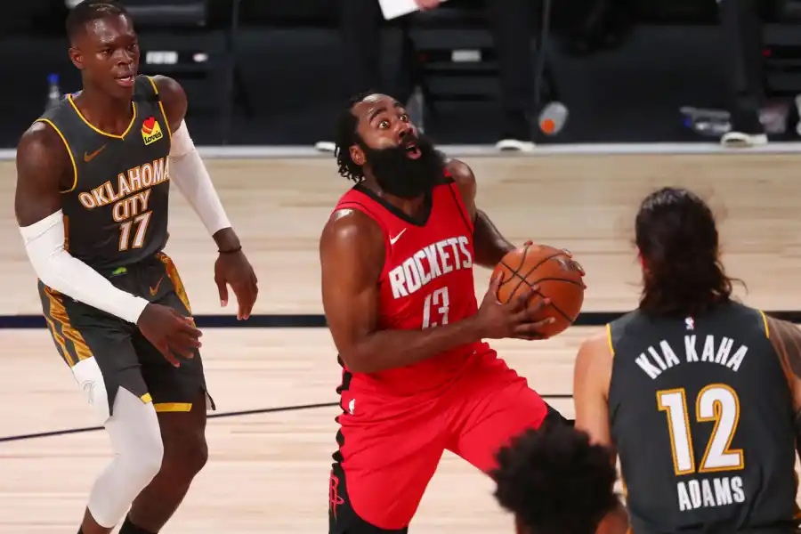 SEGUNDO JUEGO. James Harden es la llave con la que Hpuston Rockets quiere eliminar a Thunder y enfrentar a Lakers en las semis del oeste. 