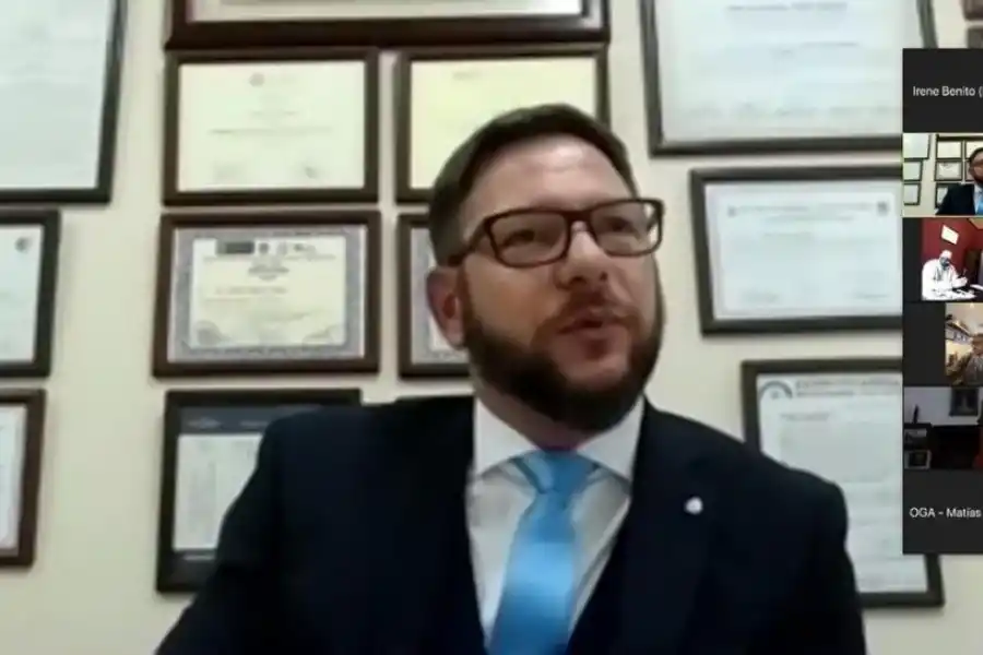 FISCAL DE FLAGRANCIA. Carlos Picón durante la audiencia virtual del caso “Roldán”, donde se abstuvo de acusar al imputado.