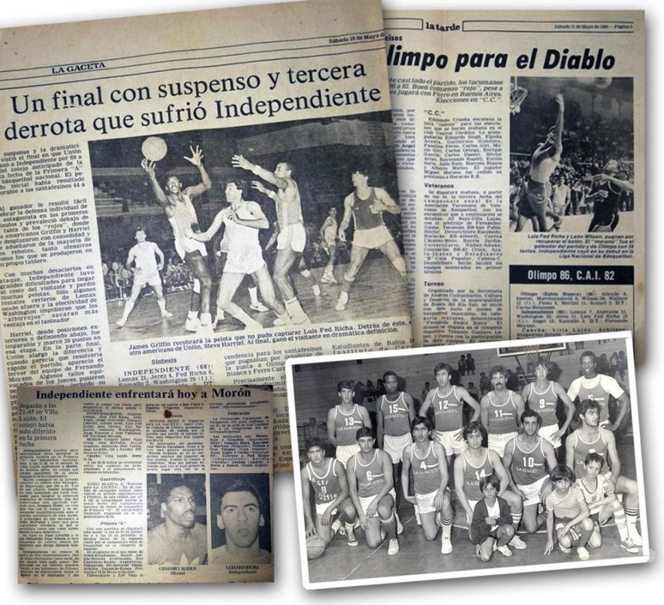 UN EQUIPO DE PRIMERA. Luis Fed Richa recordó el paso de Independiente por la elite del basquetbol argentino. 