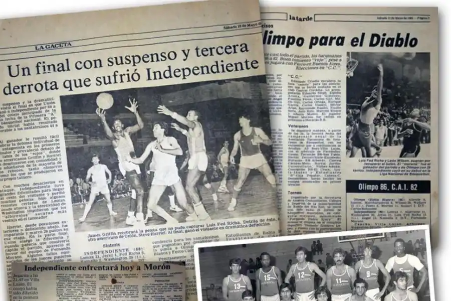 UN EQUIPO DE PRIMERA. Luis Fed Richa recordó el paso de Independiente por la elite del basquetbol argentino. 