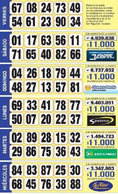 Mucha Suerte Esta Es La Grilla Completa De Los Numeros De Oro La Gaceta Tucuman Neste sitio web tambem podera encontrar, entre outros, os calendarios anuais e mensais de, entre outros, de 2021, 2022 e 2023. mucha suerte esta es la grilla completa de los numeros de oro