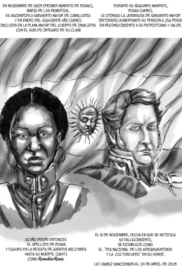 RECONOCIMIENTO A REMEDIOS ROSAS. Historieta de Carla Cena y Emanuel Molina.