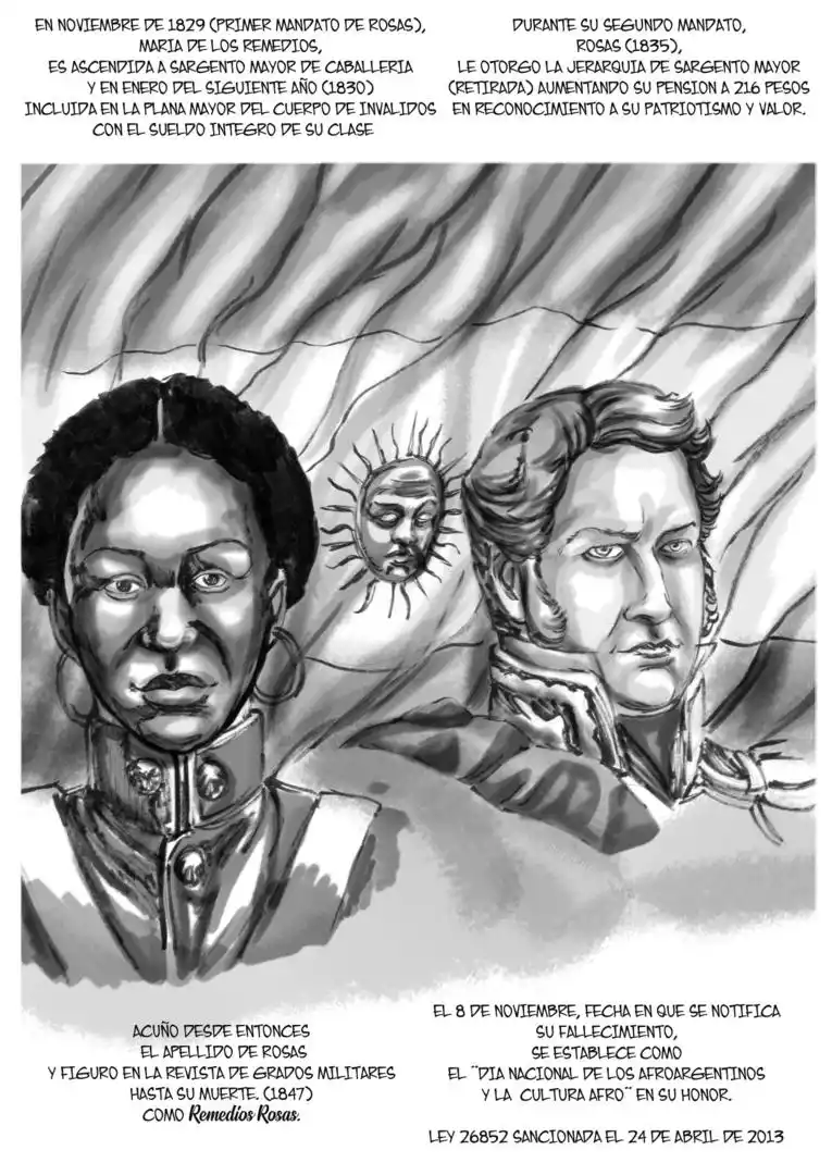 RECONOCIMIENTO A REMEDIOS ROSAS. Historieta de Carla Cena y Emanuel Molina.