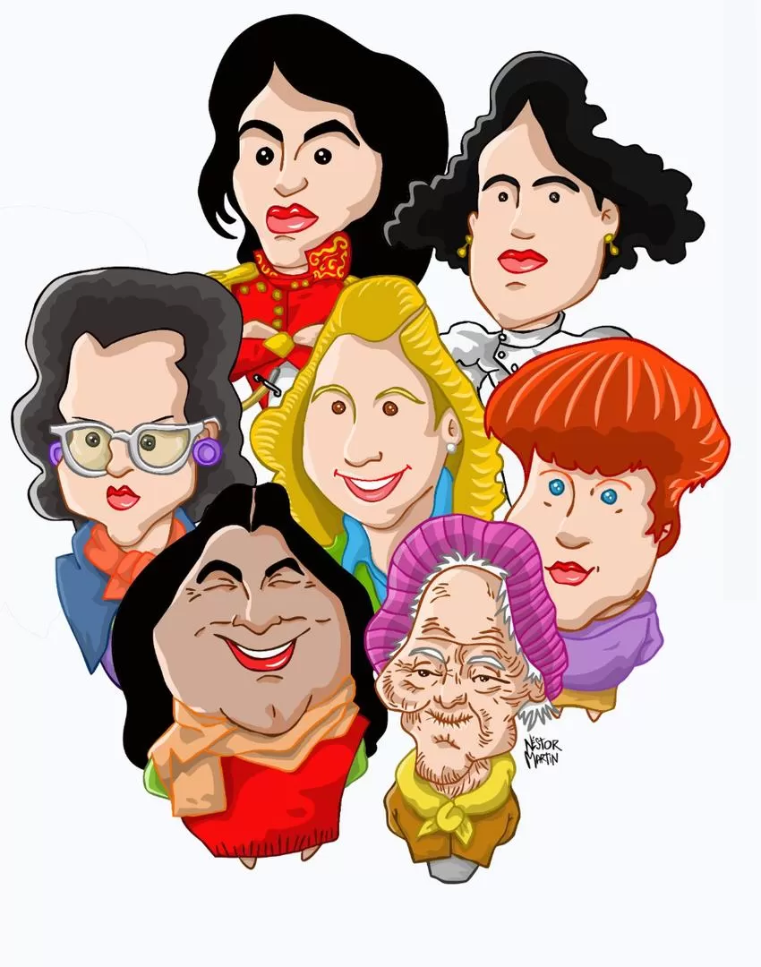 PROTAGONISTAS. Mercedes Sosa, Alicia Moreau de Justo, María Elena Walsh, Eva Perón, entre otras. 