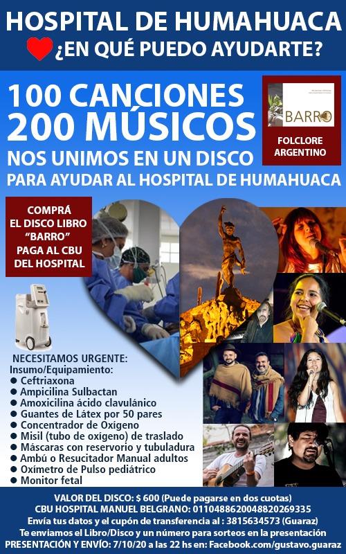 Más de 200 artistas se unen con médicos para recaudar fondos para el hospital de Humahuaca