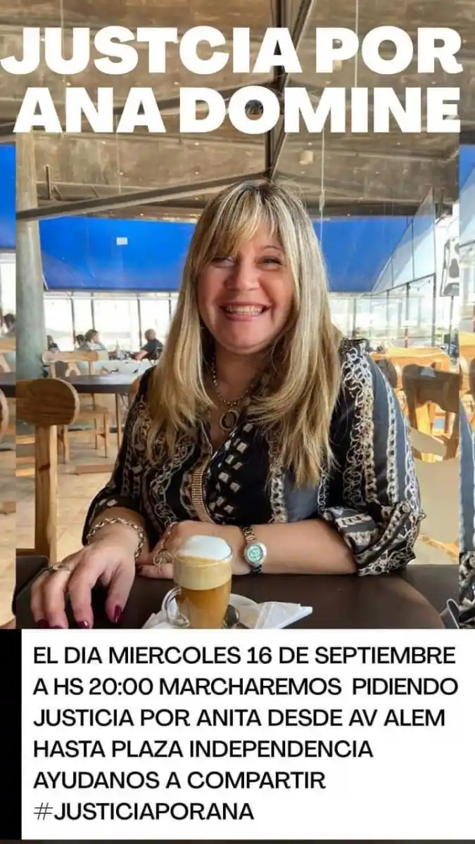 Familiares de Ana Dominé convocan a una marcha para el miércoles a las 20