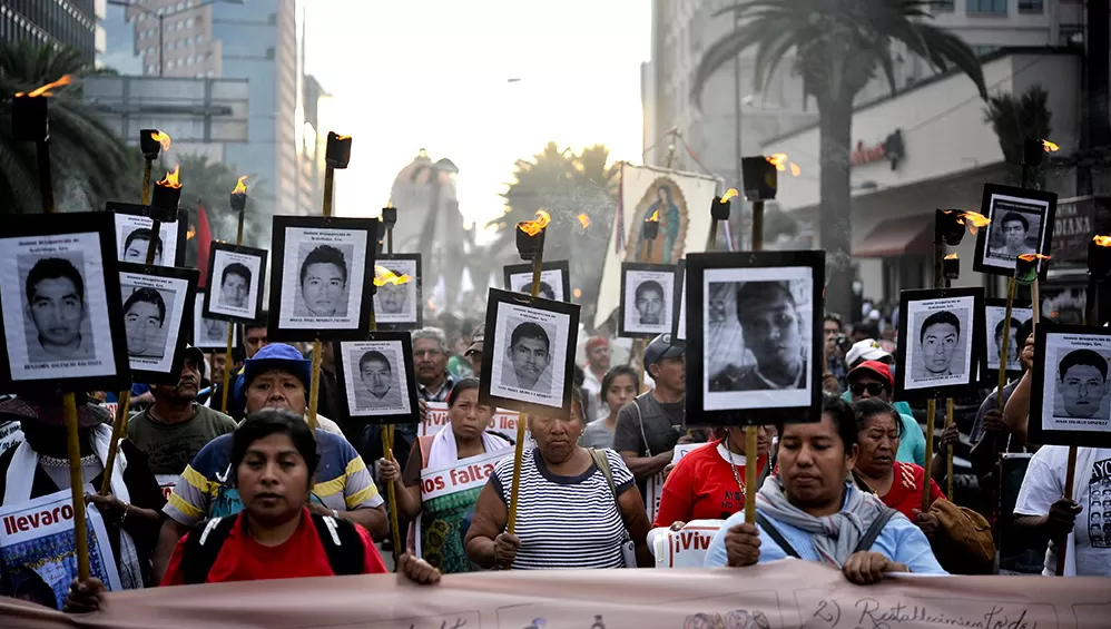HECHO ABERRANTE. El Gobierno de México afirmó que la desaparición de los 43 estudiantes de Ayotzinapa fue un caso de desaparición forzada a manos del agentes del Estado.