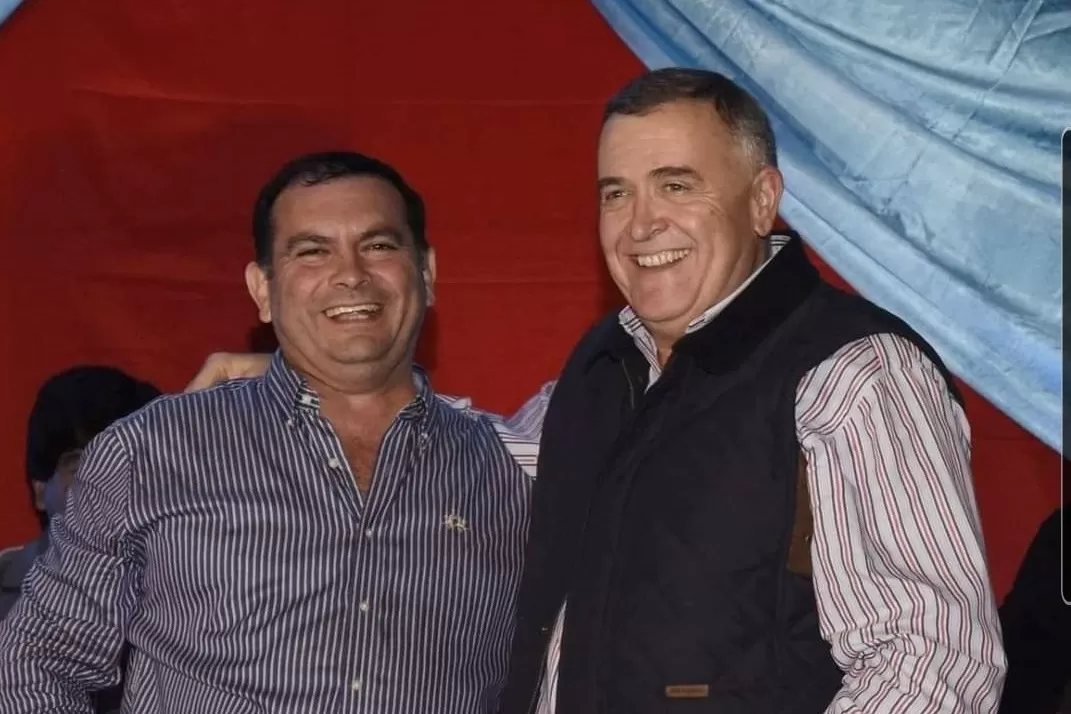 CON EL VICEGOBERNADOR. Villafañe y Jaldo, en la imagen compartida por el presidente de la Legislatura. Foto: Twitter @OsvaldoJaldo
