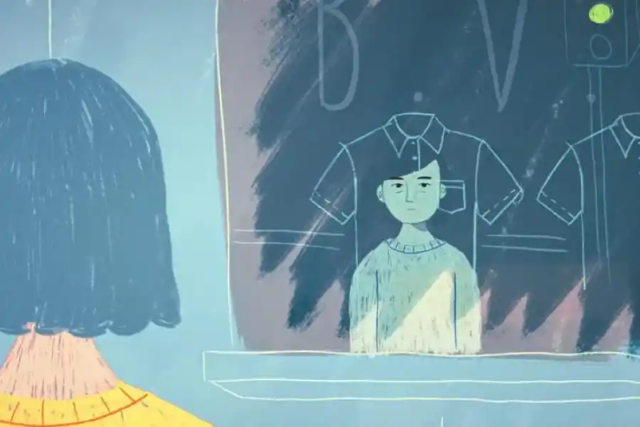 CARA DE ÁNGEL. Animación peruana dirigida por Miguel García Cabrera. Es la más breve del Cortala: sólo dura un minuto. La voz en off es de Oswaldo Reynoso, autor del cuento en el que se inspira el filme.