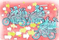 Tucumán anda en moto y a contramano