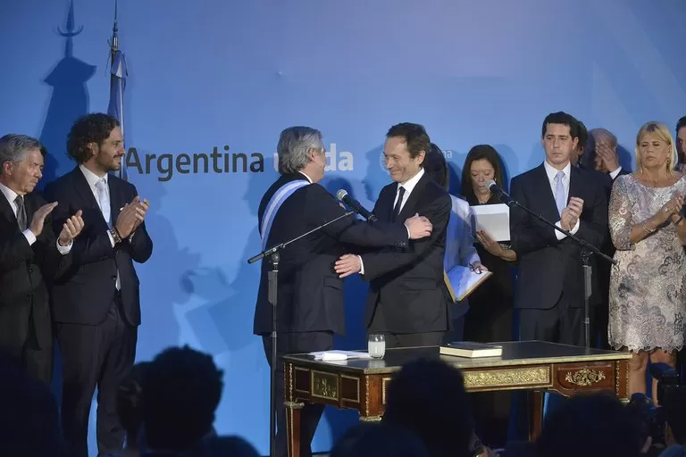 Gustavo Beliz junto al presidente, Alberto Fernández.
