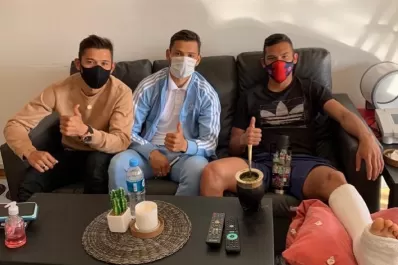 Los hermanos Romero visitaron a Andrés Herrera