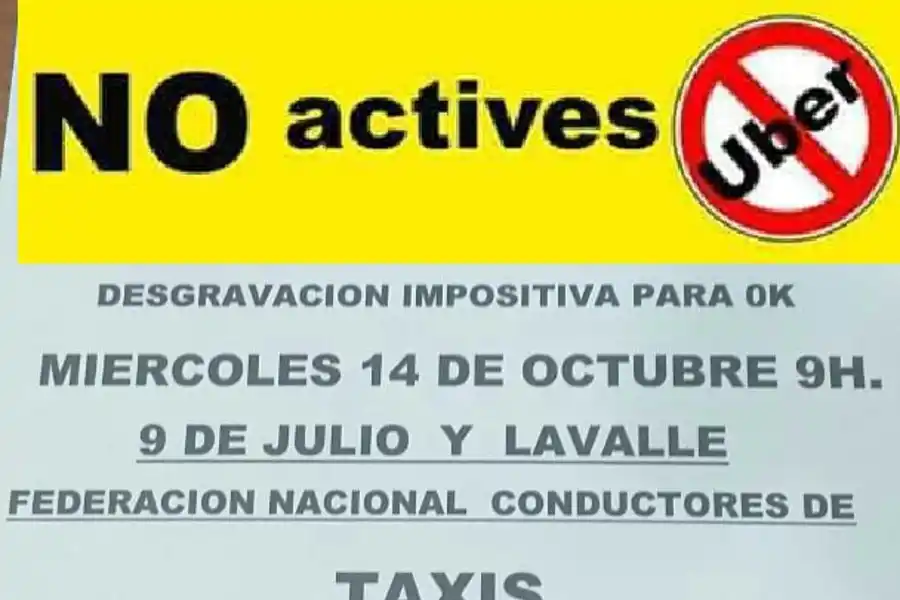 Bronca entre los taxistas por la llegada de Uber: estas aplicaciones vienen a destruir la actividad