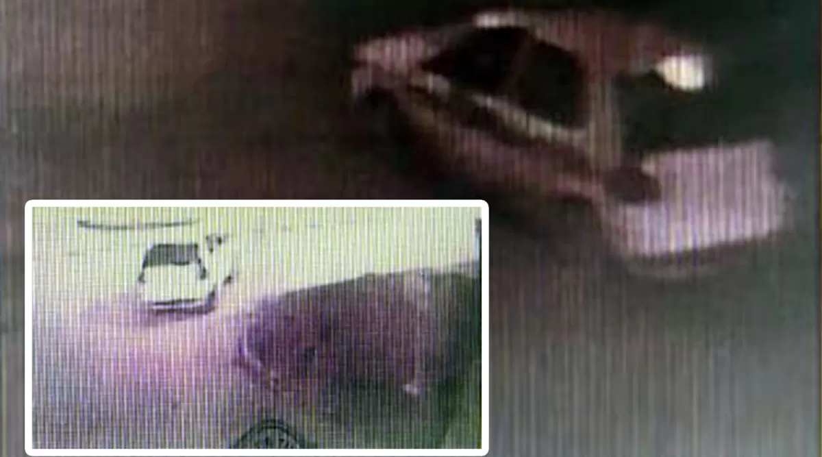 UN INDICIO. En una poco clara imagen tomada por una cámara de seguridad se observa el taxi enel que fue secuestrado el empresario el 17 de julio.