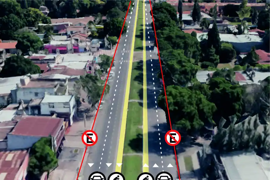 El diseño de la nueva ciclovía sobre avenida Aconquija.