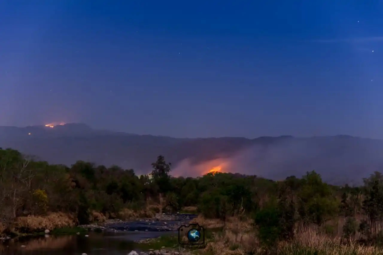 INCENDIO EN LA ZONA DE ESCABA. Cerro Quico. Foto: Juan Achin