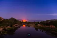 A la distancia: así se veían las llamas del incendio en un cerro del sur tucumano