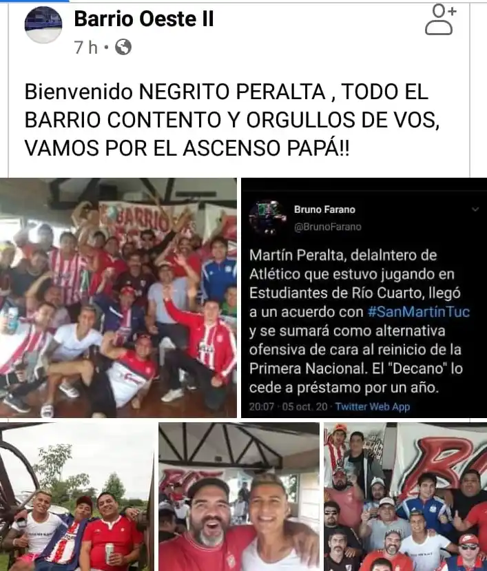 Con un mensaje en Twitter, Martín Peralta armó un revuelo entre hinchas Decanos y Santos