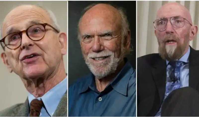 Rainer Weiss, Barry Barish y Kip Thorne