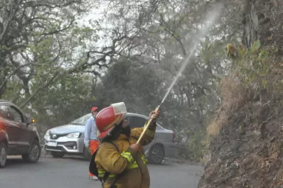 Unos troncos que aún ardían hicieron renacer el temor en el cerro San Javier