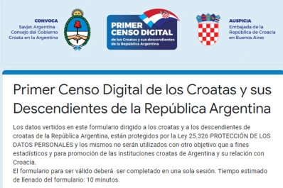 Censo digital: los croatas buscan a sus descendientes en toda la Argentina