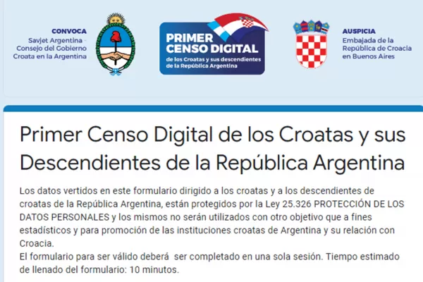 Censo digital: los croatas buscan a sus descendientes en toda la Argentina