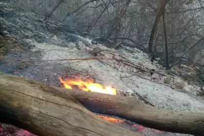 Bomberos trabajan en el cerro San Javier por nuevos focos de incendio