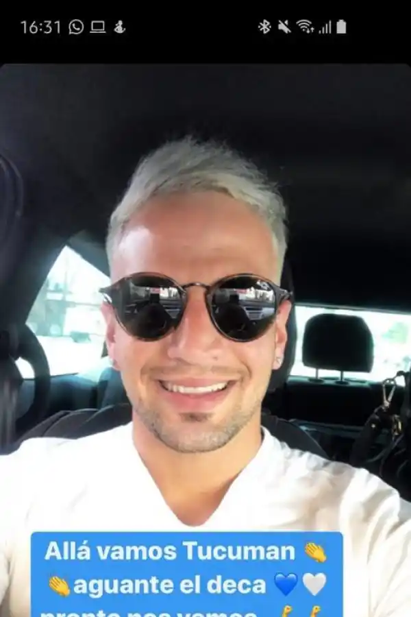 EN RUTA. Mussis, entusiasmado.