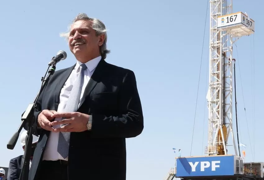 EN NEUQUÉN. Alberto Fernández lanzó el plan de producción de gas nacional.