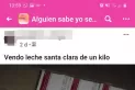 Venden cajas de leche que entrega el Estado por Facebook