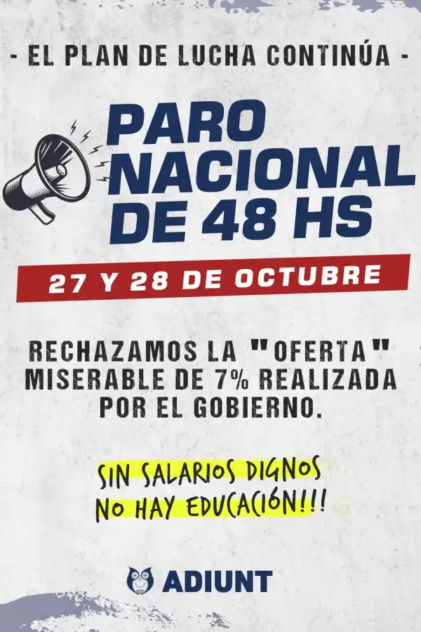 Comienza el paro de Adiunt: rechazamos la oferta miserable del 7%