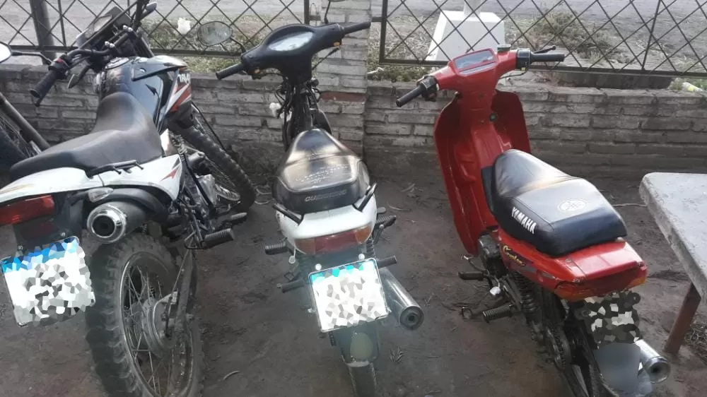 SECUESTROS. Las motocicletas retenidas por la fuerza provincial. Foto: Policía de Tucumán