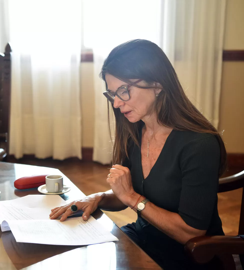 EN EL SALÓN DE ACUERDOS DE LA CORTE SUPREMA. La presidenta Claudia Sbdar en septiembre de 2019. LA GACETA / FOTO DE Ines Quinteros Orio (ARCHIVO)