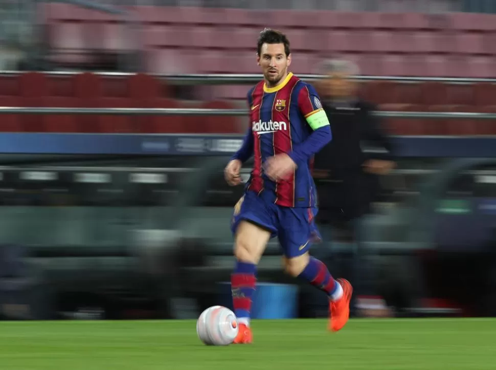 IMPARABLE. Lionel Messi fue suplente, pero cuando entró marcó dos goles en el triunfo de Barcelona. 