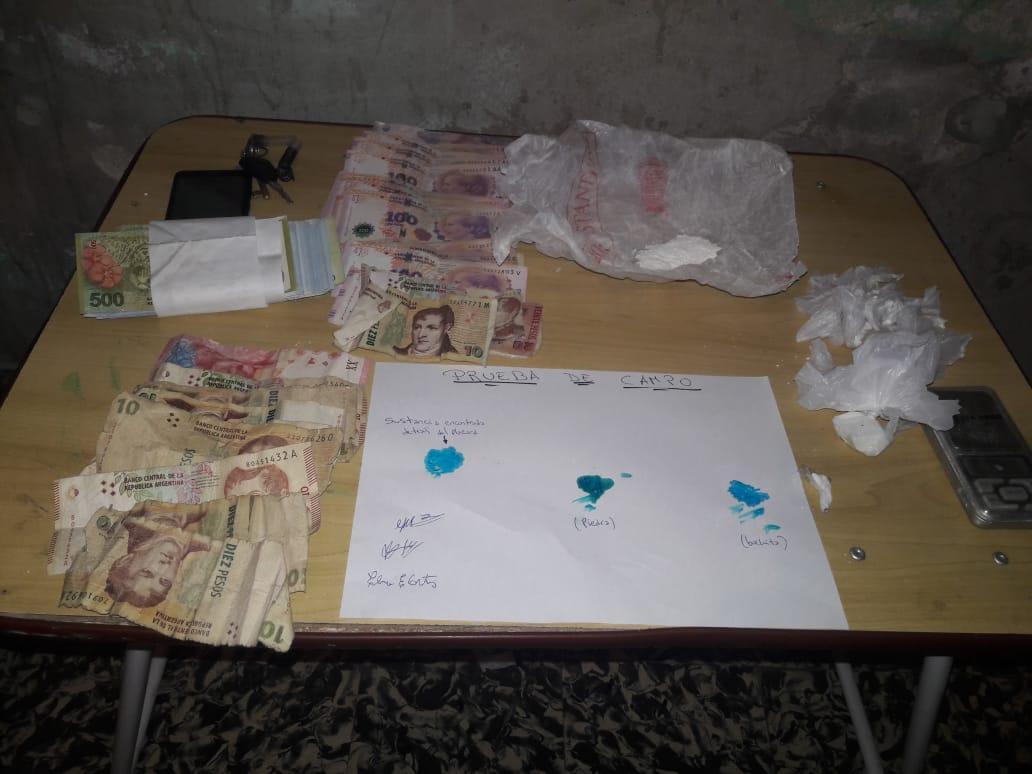 POCAS CANTIDADES. Secuestro de cocaína en un operativo en Villa 9 de Julio, en agosto pasado. Foto: Ministerio de Seguridad