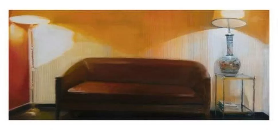 “SALA DE ESPERA”. La pintura de Elena Blasco (Buenos Aires) es una de las elegidas por el jurado del Salón. 