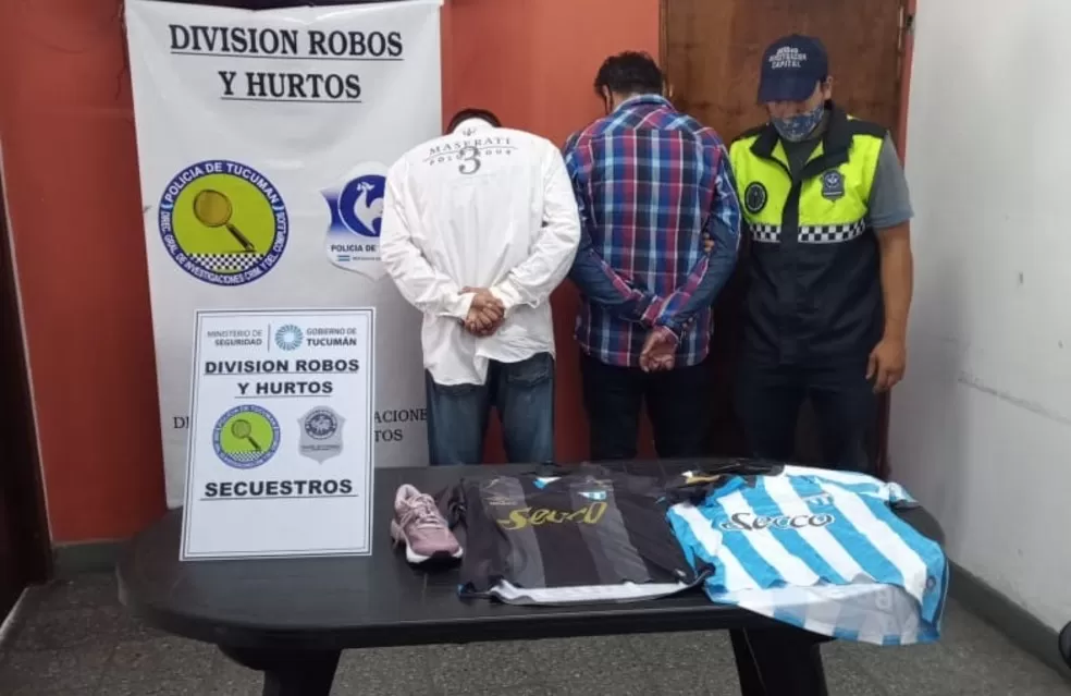 Cayeron dos peligrosos delincuentes por robar dos camisetas de Atlético