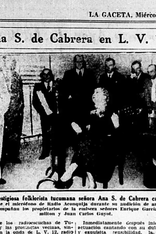 EN 1937. La folclorista de Simoca engalanó las primeras programaciones de Radio Aconquija.  