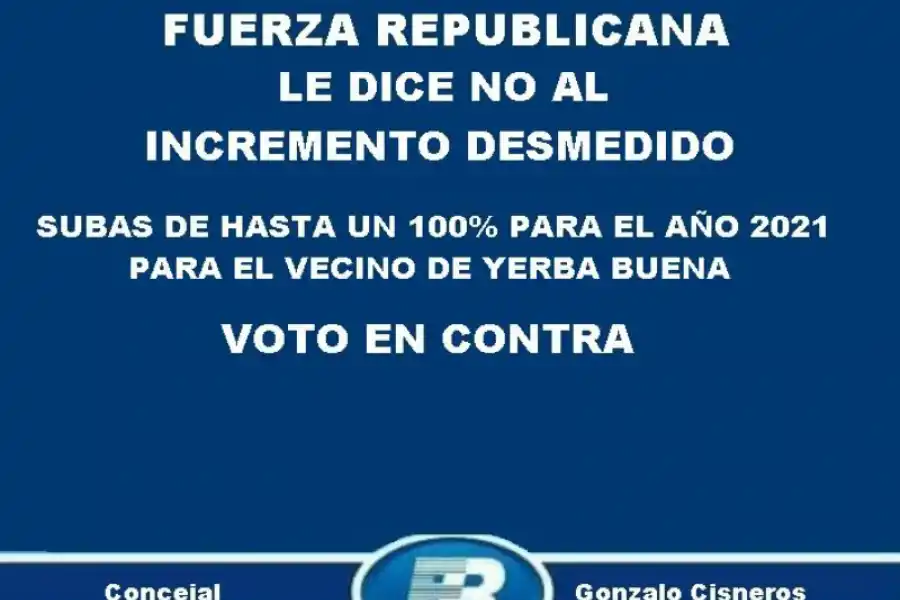 El Concejo de Yerba Buena aprobó un aumento en los tributos municipales